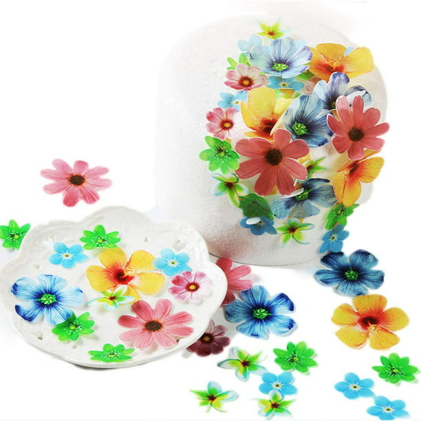 360pcs Edible Flowers Cupcake Topper Wedding Cake Birthday Party Food Decoration 